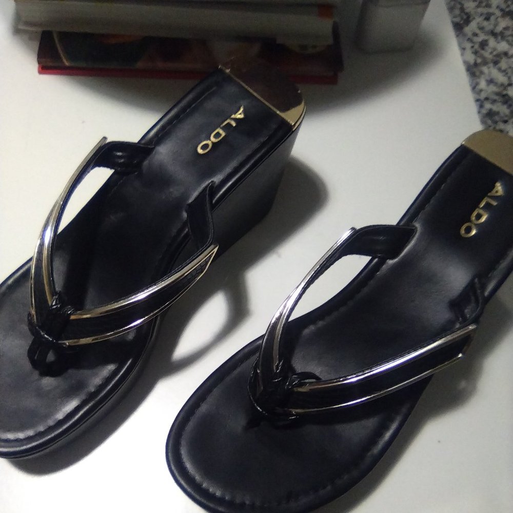 Aldo Thong Wedge Sandals